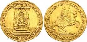 German States Saxony 1 Ducat 1741 
KM# 908; Gold (.986) 3.5g 21.5g; Friedrich August II. (Vicariat)