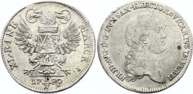 German States Saxony 1/3 Thaler 1790 IEC
KM# 1021; Friedrich August III. Silver, XF+.