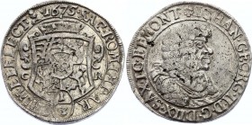 German States Saxony Albertine 1/3 Thaler 1675 CR
Johann Georg II, 1656-1680; Silver, XF.