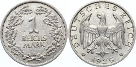 Germany - Weimar Republic 1 Reichsmark 1926 A
KM# 44; Silver, XF-AUNC.