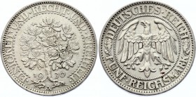 Germany - Weimar Republic 5 Reichsmark 1930 A
KM# 56; Silver, AUNC, remains of mint luster.