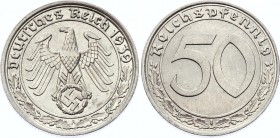 Germany - Third Reich 50 Reichspfennig 1939 A
KM# 95; BUNC.