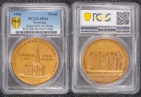Germany - Empire Hamburg Thematical Medal Churches St. Michaelis 1906 PCGS SP64
Gaed # 2694; AE Matte 42mm; MAde from the Churche's Bell's metal afte...