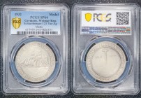 Germany - Weimar Republic Silver Matte Medal Sinking of Niobe at Fehmarn 1932 PCGS SP64
Schliumberger # 123; Silver Matte Medal; PCGS SP64