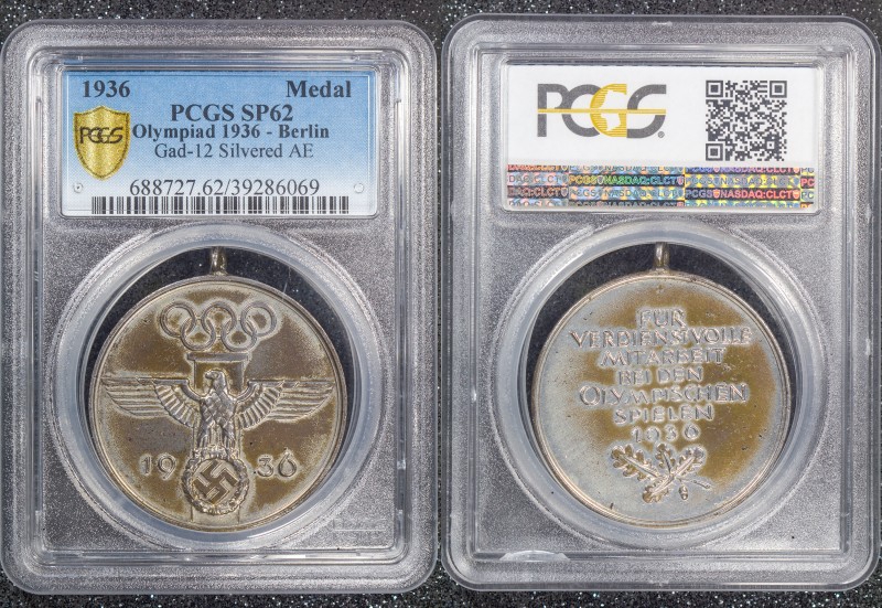 Germany - Third Reich Olympic Games Honor Medal for Assitance 1936 PCGS SP62
Ga...