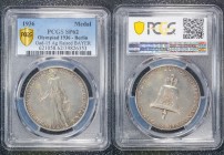 Germany - Third Reich Medal Olympic Games 1936 PCGS SP62
Gad# 15; Silver Matte; Bavaria Mint Raised Edge