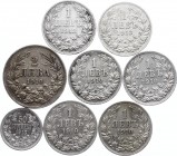 Bulgaria Lot of 8 Coins 1910 - 1913
Silver; Various Dates & Denominations; Ferdinand I