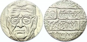 Finland 10 Markkaa 1970 S-H
KM# 51; Centennial - Birth of President Paasikivi; Silver; UNC