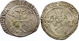 France Bretagne Douzain 1515 - 1547
Silver; Francois I