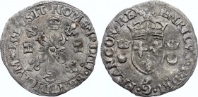 France Douzain 1551 (9 - Rennes) 
Dy# 997; Silver; Henry II