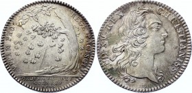 France Silver Token 1745 
Token 1745 France ORDINAIRE DES GUERRES; Louis XV; Silver (5.475g); XF