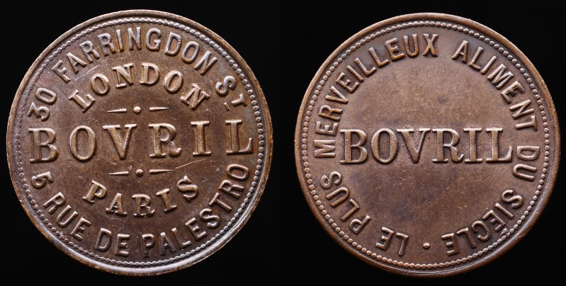 France BOVRIL London - Paris Copper Trade Token (ND) 
Copper 2.10g; BOVRIL; Le ...