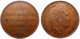 France 5 Francs (Module de) 1831 PCGS SP 62 BN
Maz# 1168b; Essai
