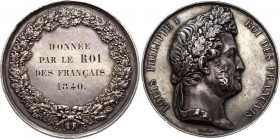 France Politics Society War Medal 1840 Louise Philippe I
Silver; AUNC