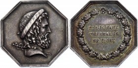 France Silver Token 1845 -1860
Jeton octogonal Ar 34, Compagnie des eaux thermales de Vichy; Silver; VF-XF