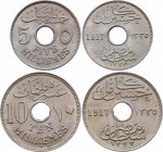 Egypt 5 & 10 Milliemes 1917
KM# 315, 316; UNC, key date