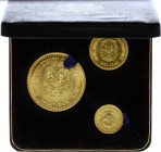 Sierra Leone 1/4-1/2-1 Golde 1966 
KM# 22-23-24; 5th Anniversary of Independence; Gold (.900) 13.64-27.27-54.55g.; UNC