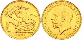South Africa 1 Sovereign 1931 SA
KM# A22; George V; Gold (.917) 7.99g.; UNC