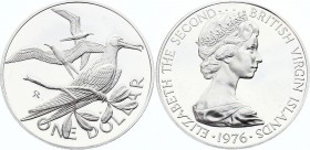 British Virgin Islands 1 Dollar 1976 
KM# 6a; Silver Proof; Birds