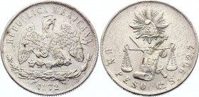 Mexico 1 Peso 1872 Go S
KM# 408.4; Silver; XF