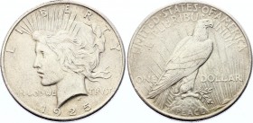 United States 1 Dollar 1925 
KM# 150; Peace Dollar; Silver; VF-XF