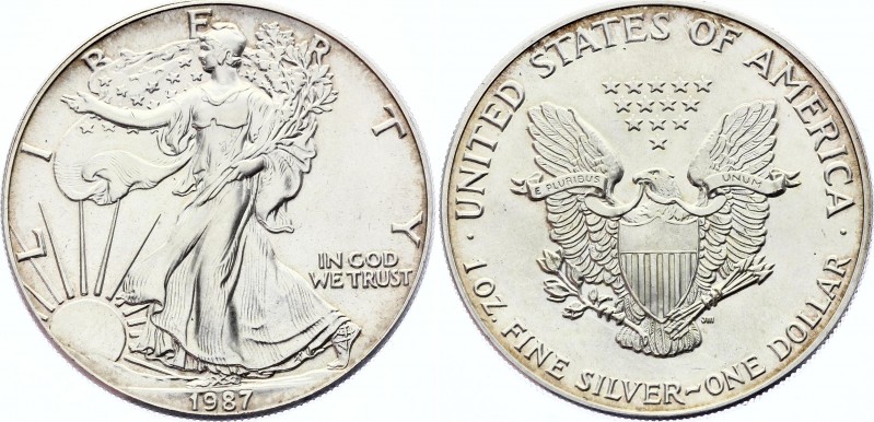 United States 1 Dollar 1987 
KM# 273; Silver; "American Silver Eagle" (Bullion ...