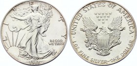 United States 1 Dollar 1987 
KM# 273; Silver; "American Silver Eagle" (Bullion Coin); UNC