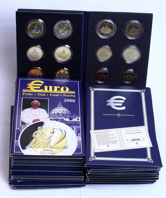 Europe Lot of 15 Specimen Coins Sets 
Various Countries; Each Set Contains 8 Co...