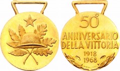 Italy Veteran Gold Medal 1968 50th Anniversary of Victory in WWI 1918 - 1968
This medal was awarded in 1968 (50 years after the end of the war) to al...