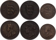 Jersey Lot of 3 Coins 1894 - 1926
Various Dates & Denominations; XF