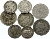 Portugal Lot of 8 Coins 
With Silver; Various dates & denominations; Scarcer pieces included