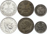 Serbia Lot of 3 Coins 1912 - 1925
With Silver; Various Dates & Denominations; XF/AUNC