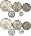 South Africa Lot of 5 Coins 1940 - 1951
Silver; Various Dates & Denominations; XF/UNC