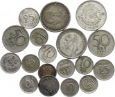 Sweden Lot of 18 Coins 
Silver; Various Dates & Denominations