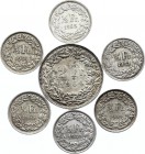 Switzerland Lot of 7 Silver Coins 1920 - 1965
Silver; Various Dates & Denominations; XF/UNC