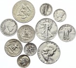 United States Lot of 11 Coins 1908 - 1967
Silver; Various Dates & Denominations; VF/UNC