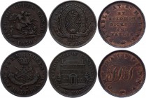 World Lot of 3 Tokens 1844 - 1850 (ND)
Various Countries, Dates, Denominations & Motives