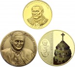 World Lot of 2 Medals & Coins "Pope - Benedict XVI" 
Various Motives; One medal comes with box