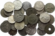 World Lot of 30 Coins 
Various Countries, Dates & Denominations; VF/UNC