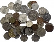 World Lot of 52 Coins 
Various Countries, Dates & Denominations; XF-UNC