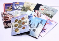 World Lot of 12 Specimen Coins Sets 
Various Countries; Each Set Contains 8 Coins: 1 2 5 10 20 50 Cents & 1 2 Euro; All Sets are in Original Packages