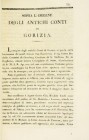 DE BONOMO STETTNER Andrea. Sopra l'origine degli antichi Conti di Gorizia. Trieste, 1831 Mute cardboard VERY RARE pp. 26