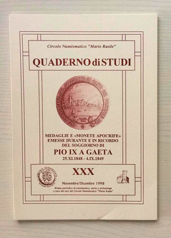 Circolo Numismatico “Mario Rasile” Quaderno di studi XXX, Formia, Novembre-Dicem...