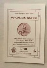 Circolo Numismatico “Mario Rasile” Quaderno di studi LVIII, Formia, Luglio-agosto 2003. Brossura ed. pp.40, ill. in b/n. Nuovo