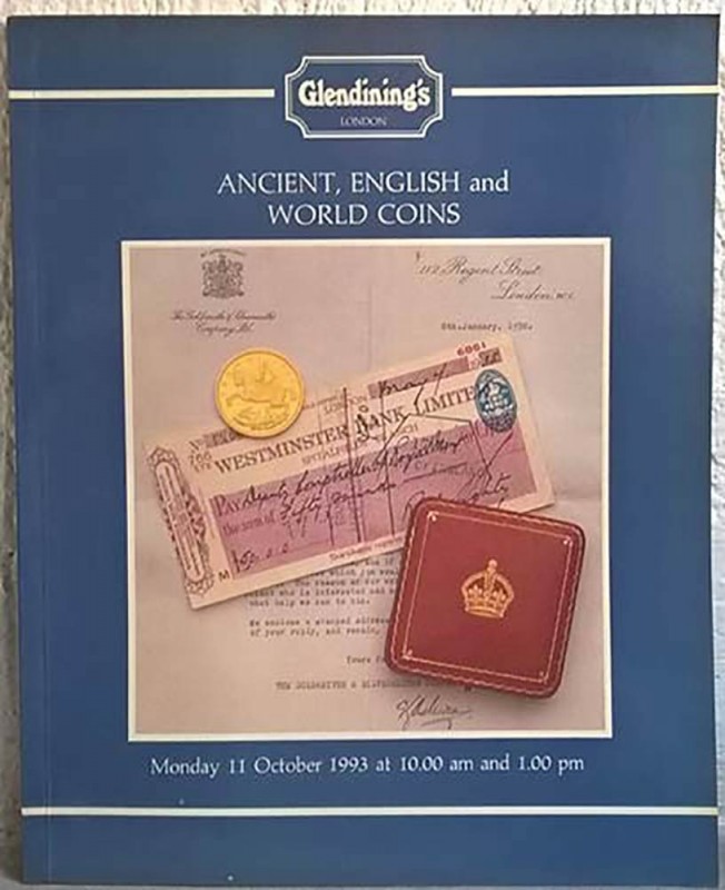 GLENDINING & Co. London, 11/10 1993. Ancient, English and world coins. Editorial...