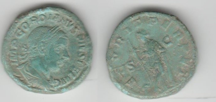 GORDIAN III (238-244), AE Rome Axis 241-243 AD 10.33 g. Obv / IMP GORDIANVS PIVS...