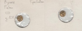 INDIA. MYSORE. Tipu Sultan (1787-1799) AU Fanam 1794 g. 0.32 Friedberg 1353 Extremely Fine