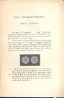 DESSì V. – Due Tremissi inediti di Carlo Magno. Sassari, 1901. Pp.143-150. Brossura in cartoncino. Buono stato