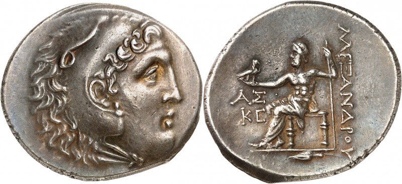 MACEDOINE. ALEXANDRE III (326-323 avt. JC). Tétradrachme (16,78 g) (Aspendos).
...