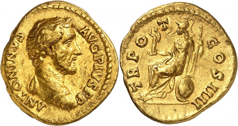 ANTONIN LE PIEUX (138-161). Aureus (7,42 g) Rome 145-161.
A/ ANTONIVS AVG PIVS ...